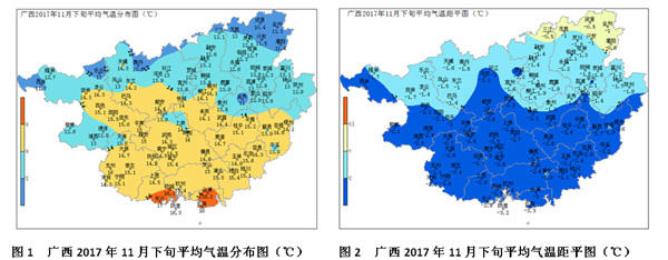 广西2017年11月份农业气象（旬）月报